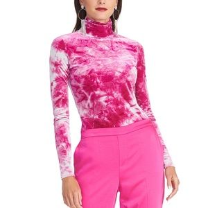 RACHEL RACHEL ROY Womens Pink Acid Wash Long Sleeve Turtle Neck Top Large